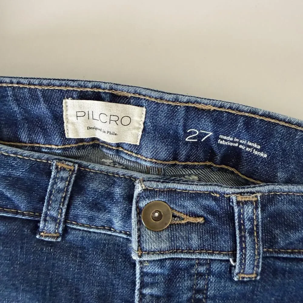 Pilcro Anthropologie The Francais High Rise Cuffed Jeans 30L - 27